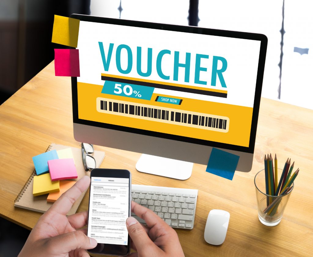Vouchers for online shopping