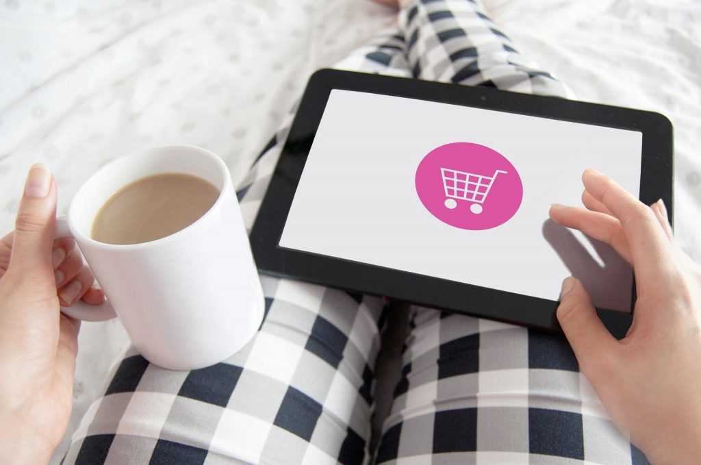 Online purchases with tablet