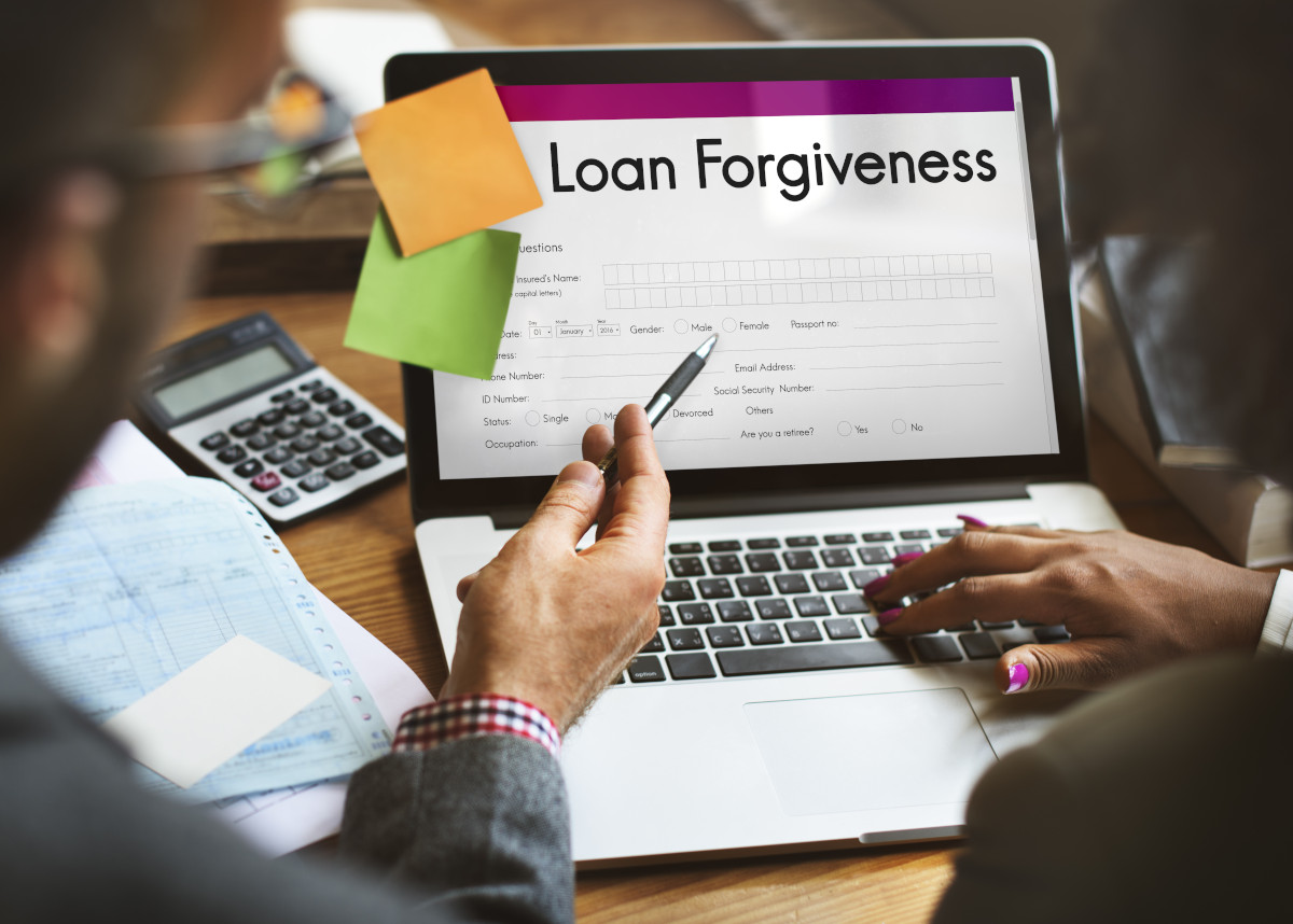 An online application for loan forgiveness.