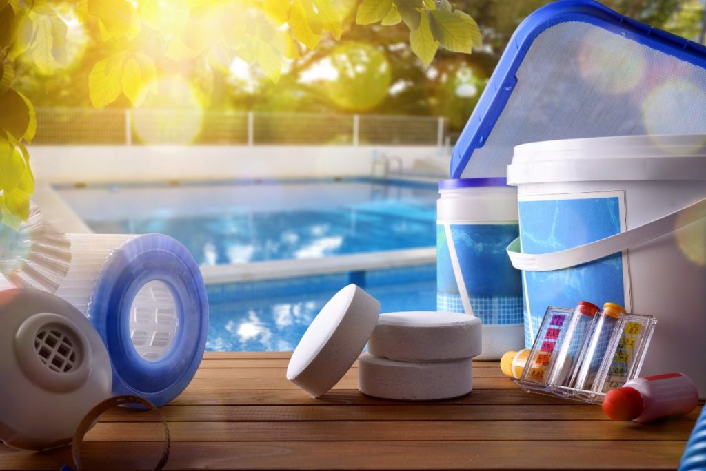 Pool cleaning supplies and equipment 