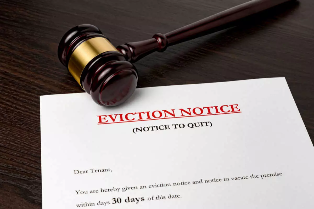 A notice result of rental judgement because of failing to pay the rent