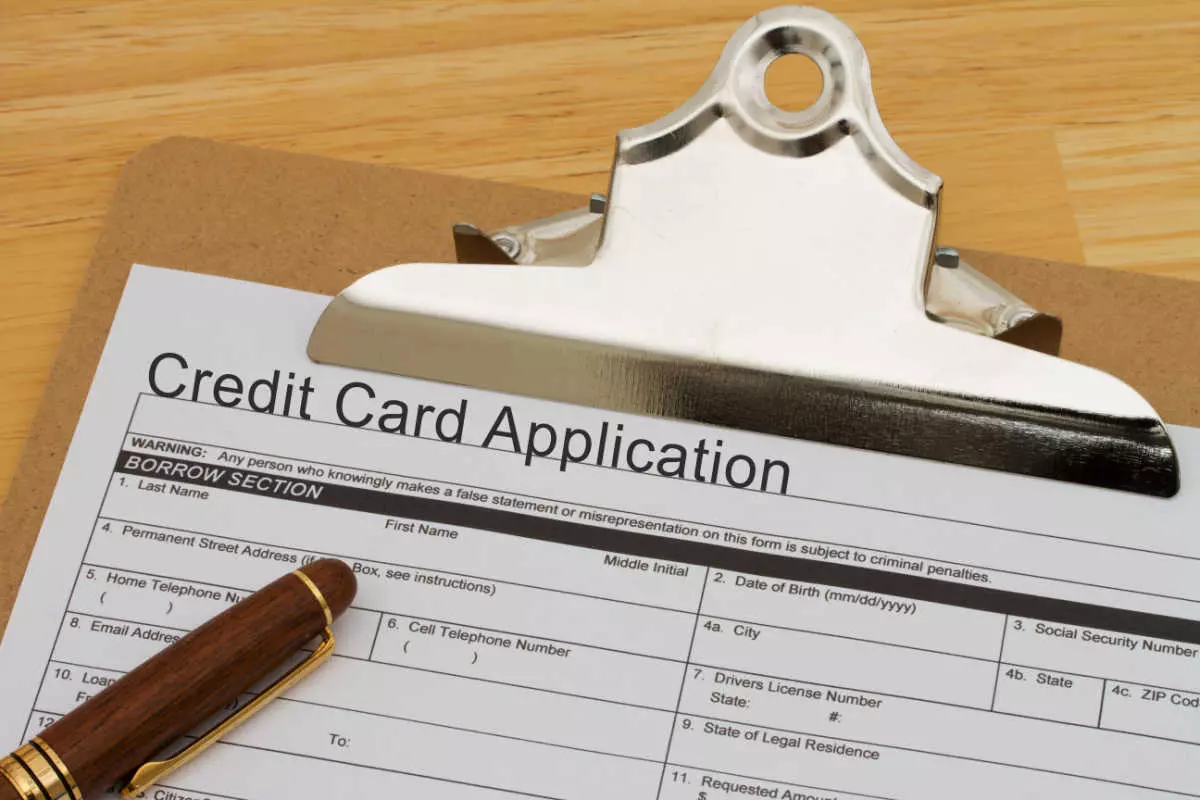 Credit card application