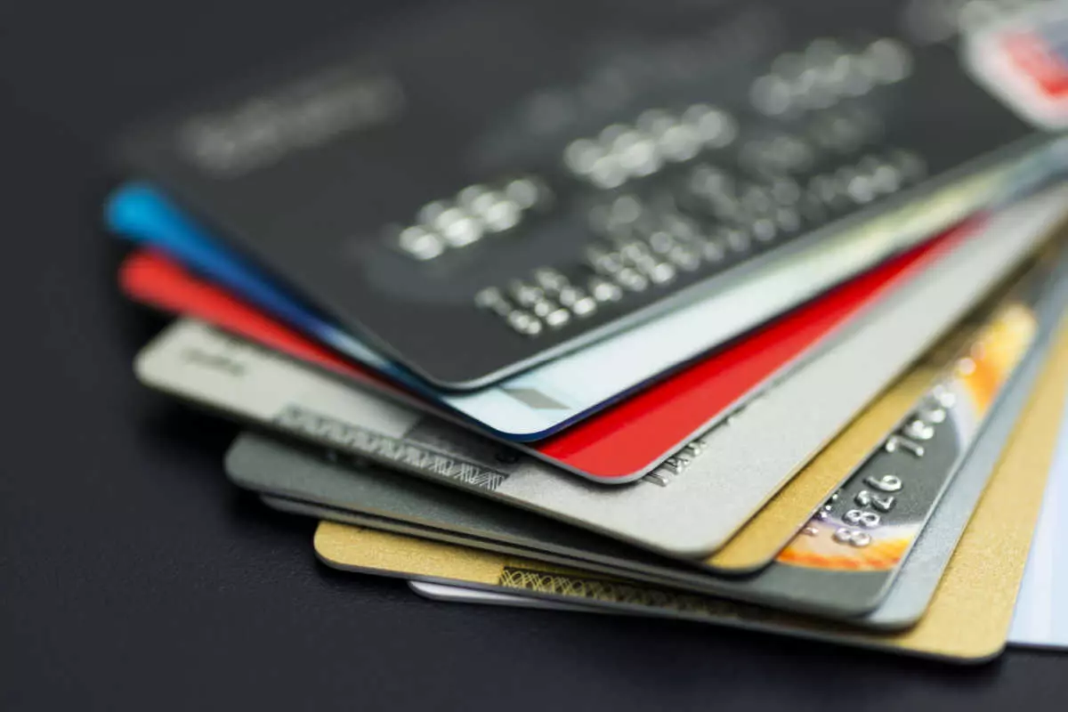 Stack of credit cards 