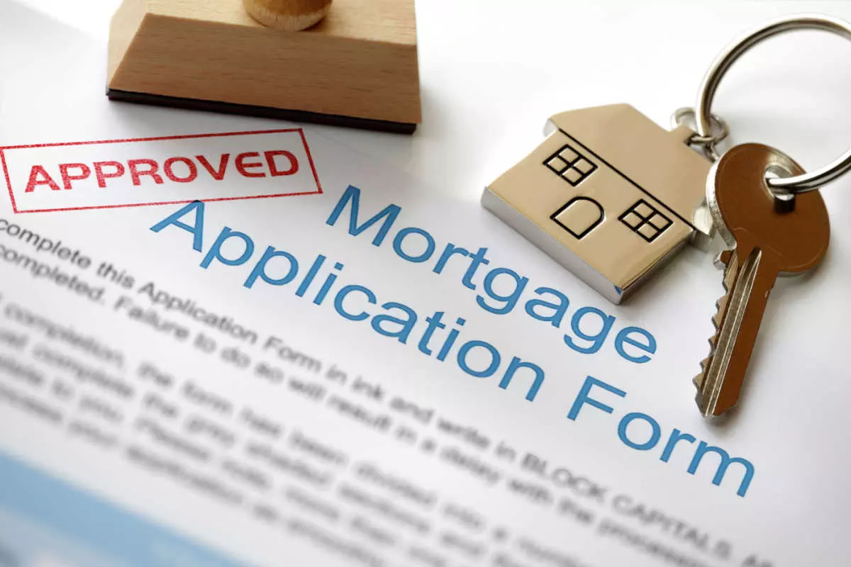 Close up on approved mortgage application 