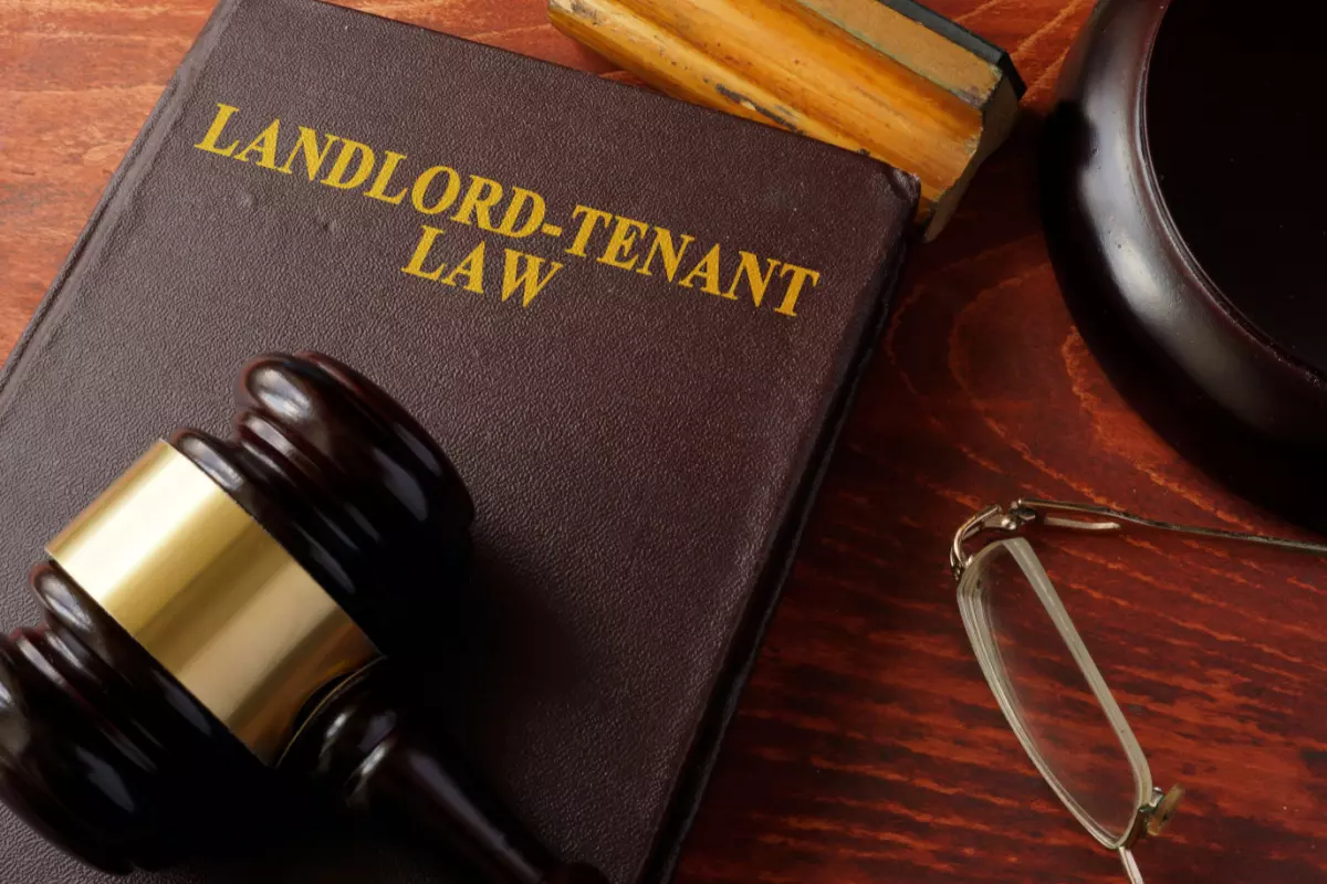 Close up on gave and landlord and tenant law book
