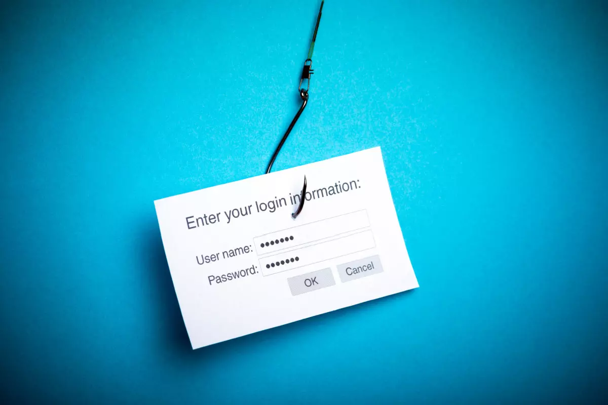 Phishing scam hook around username and password information