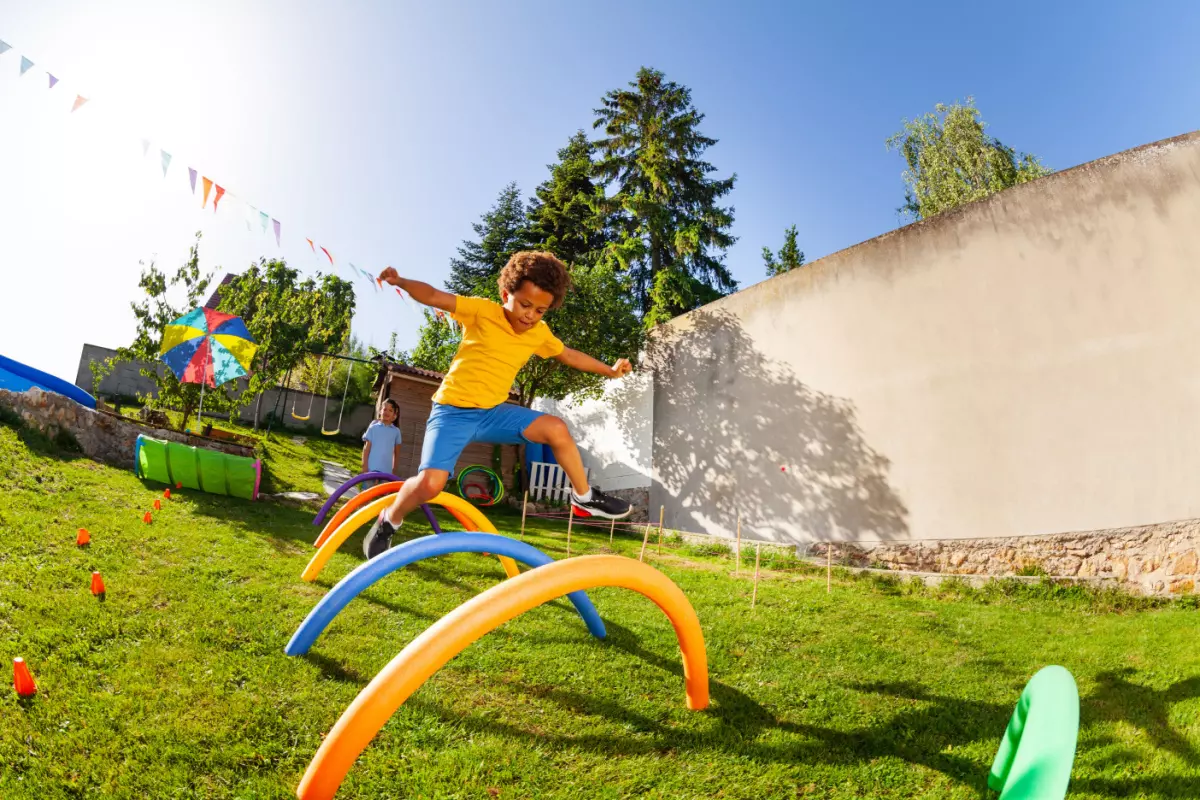 Indoor activities for kids – backyard obstacle course